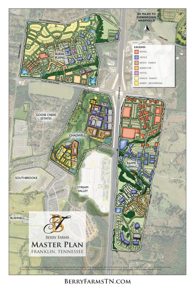 Franklin TN Community & Subdivision Master Plan Berry Farms